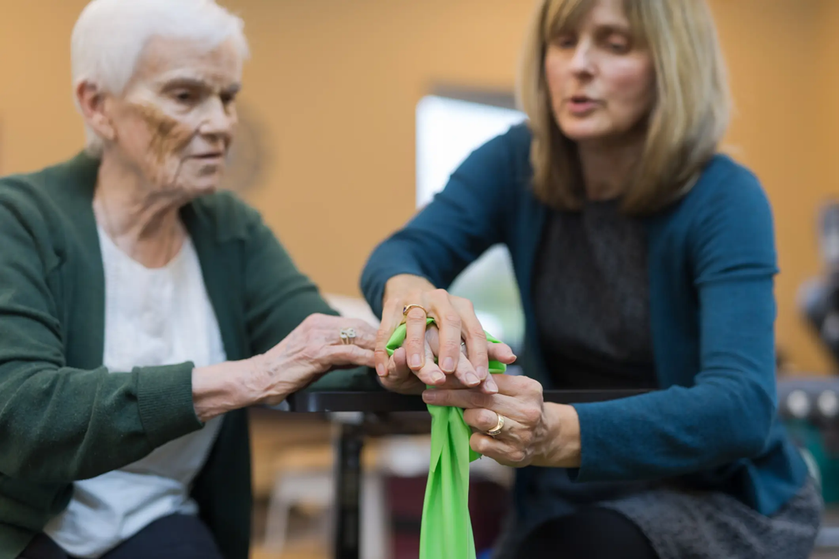 Occupational therapist with patient in Shreveport, LA